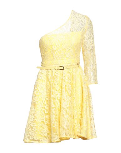 Feleppa Woman Short Dress Yellow Size 8 Polyester
