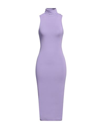 Shop Mangano Woman Midi Dress Lilac Size 6 Cotton In Purple