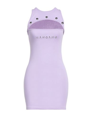 Shop Mangano Woman Mini Dress Lilac Size 6 Cotton In Purple