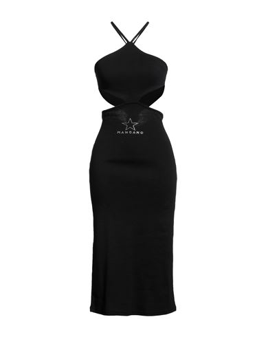 Shop Mangano Woman Midi Dress Black Size 6 Cotton