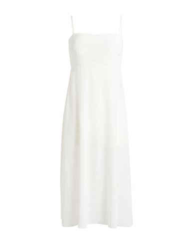 Shop Dolce & Gabbana Woman Midi Dress Ivory Size 8 Silk, Polyamide, Cotton, Viscose, Elastane In White