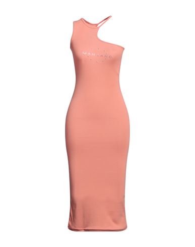 Mangano Woman Midi Dress Salmon Pink Size 8 Cotton