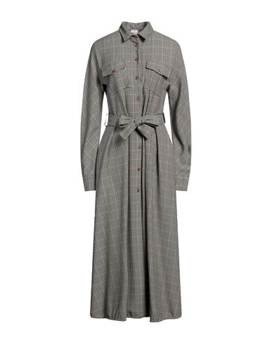 Eleonora Stasi Woman Midi Dress Black Size 10 Polyester, Viscose, Elastane