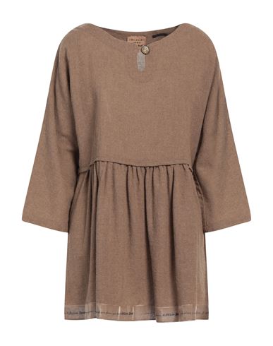 Alessia Santi Woman Mini Dress Camel Size 6 Wool, Polyester, Viscose In Beige