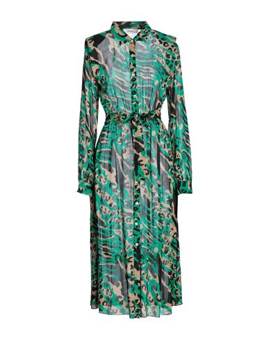 Dimora Woman Midi Dress Green Size 6 Viscose