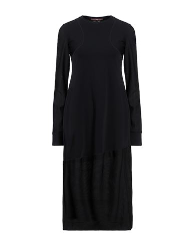 High Woman Midi Dress Black Size 6 Nylon, Elastane