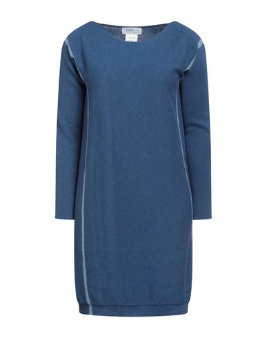 Pianurastudio Woman Mini Dress Blue Size M Wool, Cotton, Polyamide