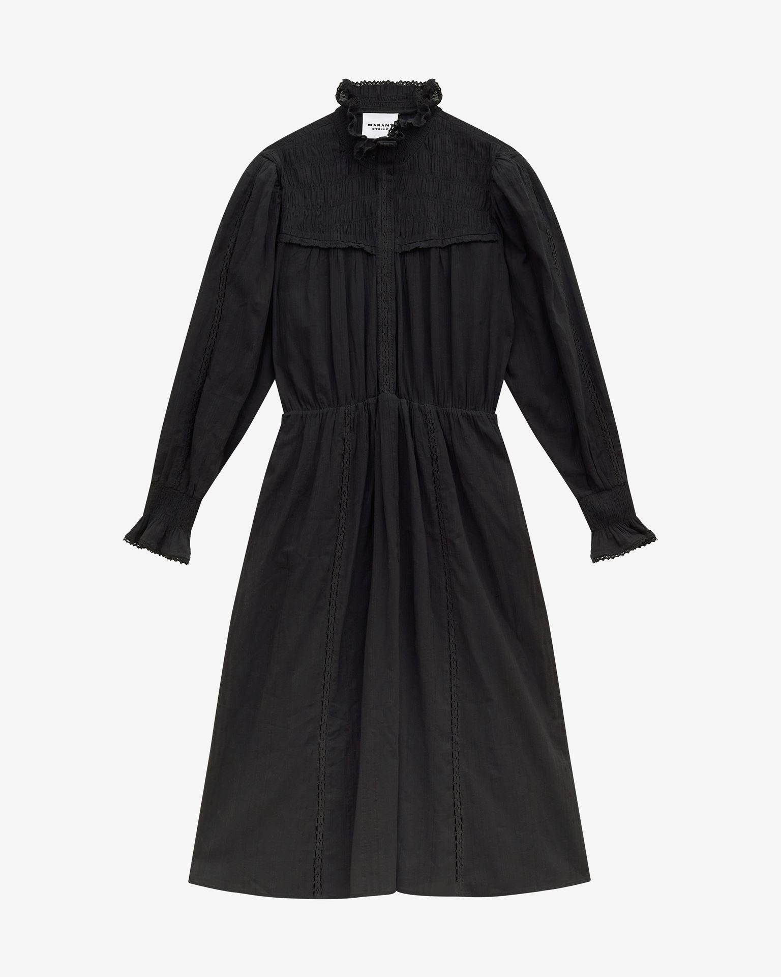 Isabel Marant Étoile Imany Cotton Dress In Black
