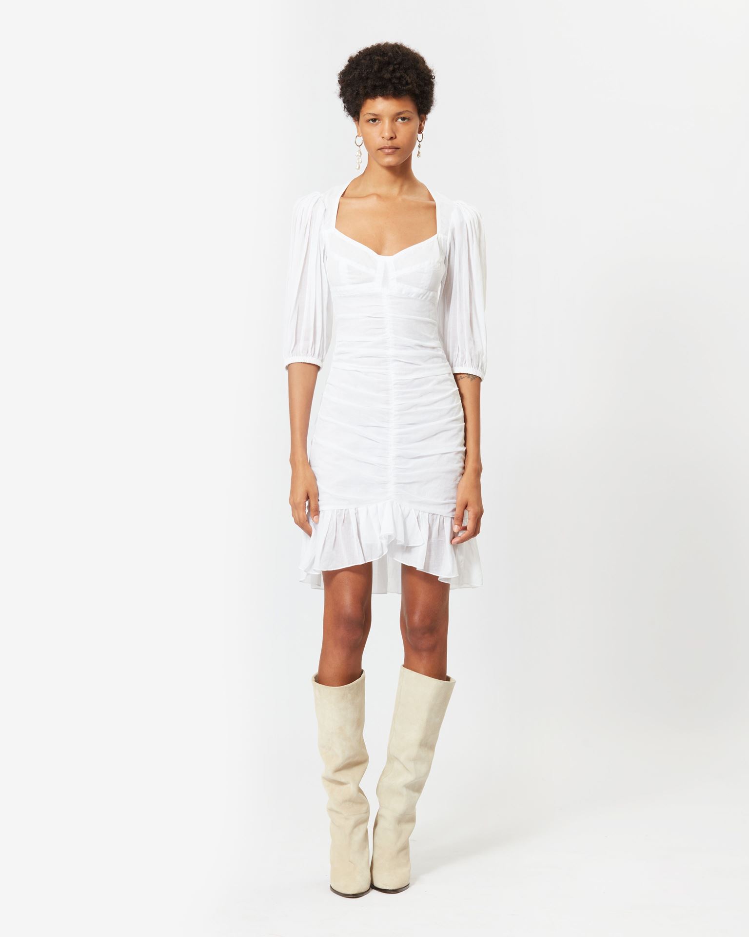 Isabel Marant Marant Étoile, Lunesa Cotton Dress - Women - White