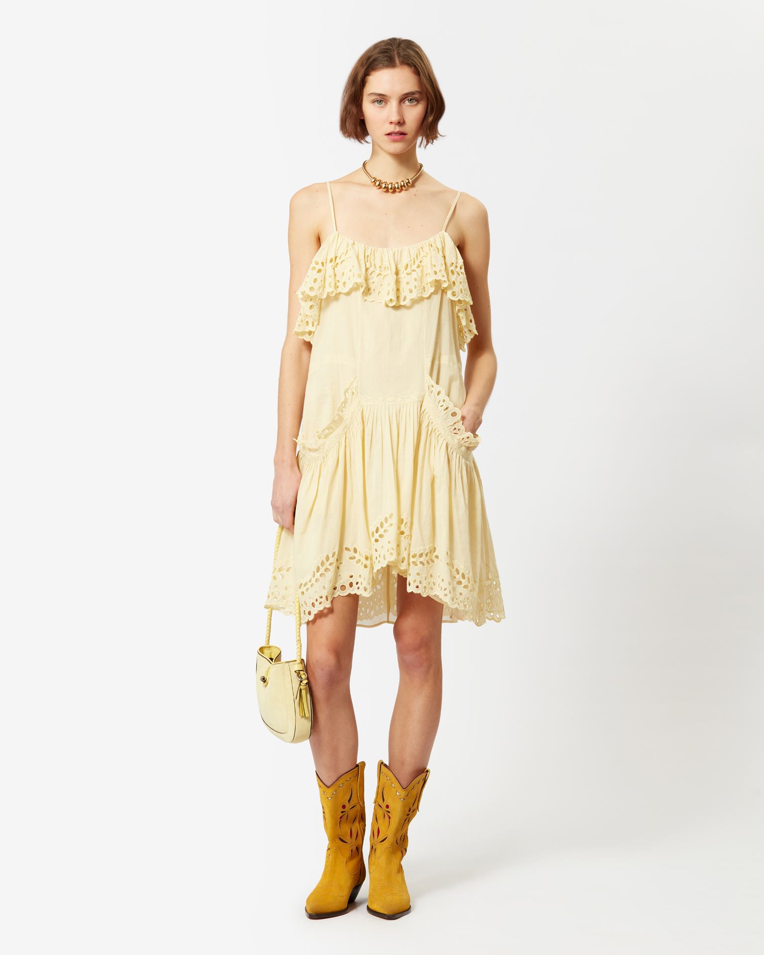 Isabel Marant Marant Étoile, Keoly Cotton Dress - Women - Yellow