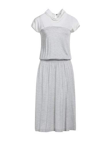 Agnona Woman Midi Dress Light Grey Size S Silk