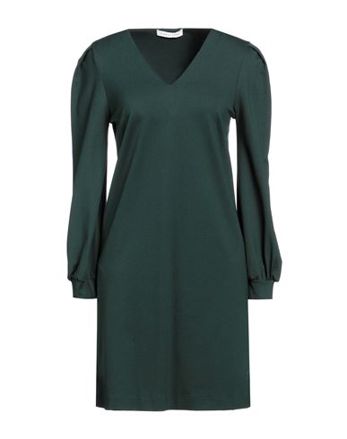 Caractere Caractère Woman Mini Dress Dark Green Size 10 Viscose, Polyamide, Elastane