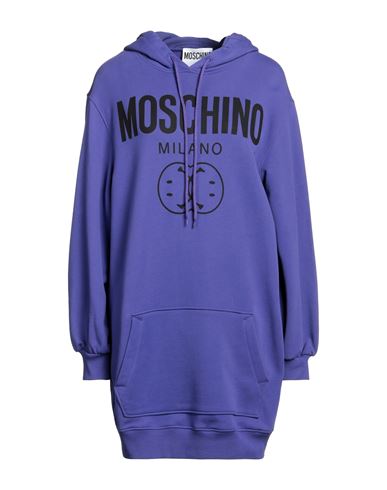Moschino Woman Short Dress Purple Size 6 Cotton