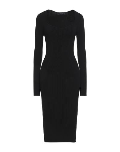 Federica Tosi Woman Midi Dress Black Size 4 Viscose, Polyester