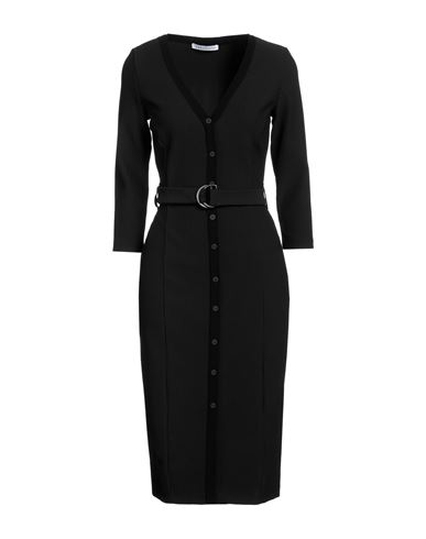 Caractere Caractère Woman Midi Dress Black Size 8 Viscose, Polyamide, Elastane, Polyester