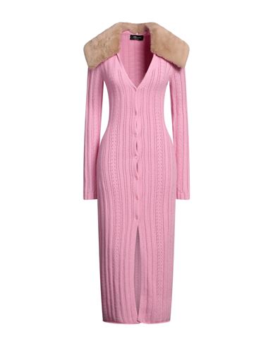Shop Blumarine Woman Midi Dress Pink Size 6 Wool, Cashmere