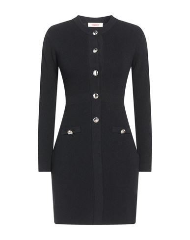 Kontatto Woman Mini Dress Black Size Onesize Viscose, Acrylic, Elastane