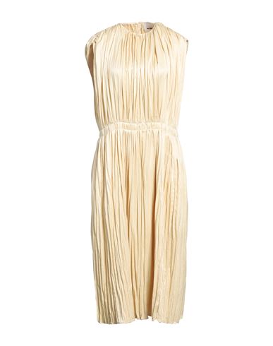Jil Sander Woman Midi Dress Beige Size 10 Polyester
