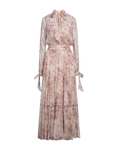 Shop Alessia Zamattio Woman Maxi Dress Beige Size 8 Silk