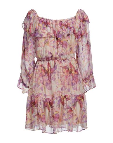 Liu •jo Woman Mini Dress Purple Size 10 Silk, Viscose