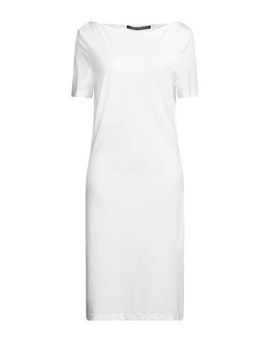 Alessio Bardelle Woman Midi Dress Ivory Size M Viscose, Nylon, Elastane In White