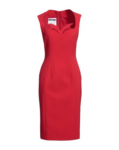 Moschino Woman Midi Dress Red Size 6 Polyester, Polyurethane