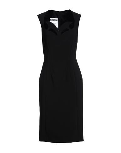Moschino Woman Midi Dress Black Size 8 Polyester, Polyurethane In Black