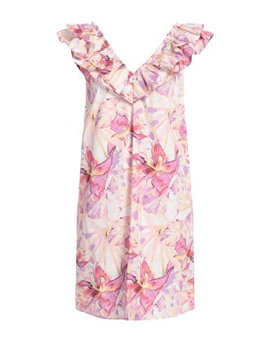 Shop Liu •jo Woman Mini Dress Purple Size 8 Cotton