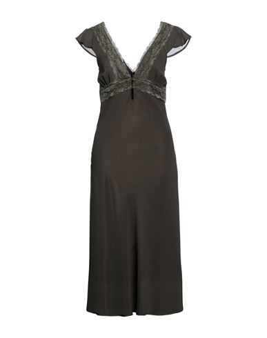 Woman Midi dress Black Size 4 Virgin Wool, Polyester, Polyurethane