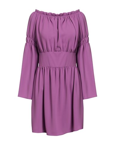 Kontatto Woman Short Dress Mauve Size M Polyester In Purple