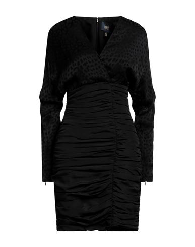 Cavalli Class Woman Mini Dress Black Size 4 Viscose, Polyester