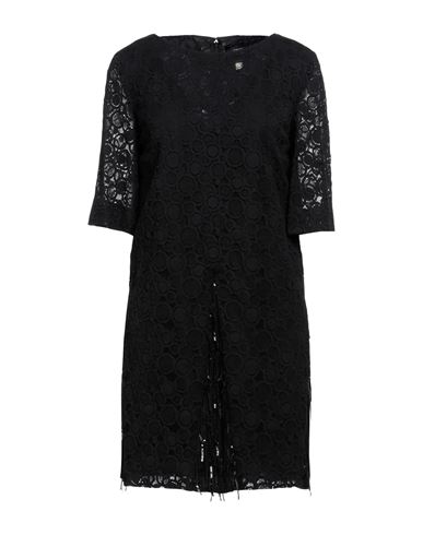 Cavalli Class Woman Mini Dress Black Size 4 Cotton, Polyamide