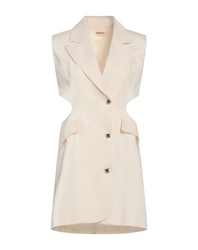 Kontatto Woman Mini Dress Cream Size Xs Polyester, Viscose, Elastane In White