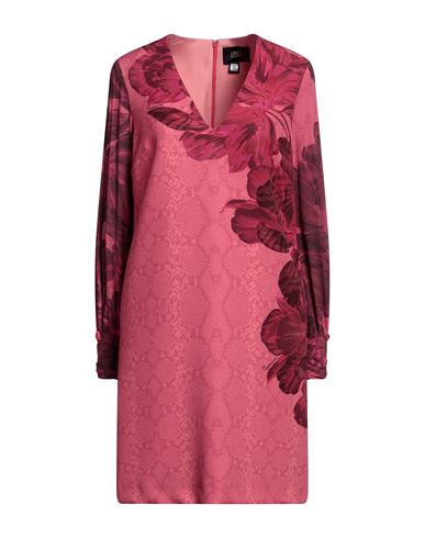Cavalli Class Woman Mini Dress Fuchsia Size 4 Polyester, Elastane In Pink