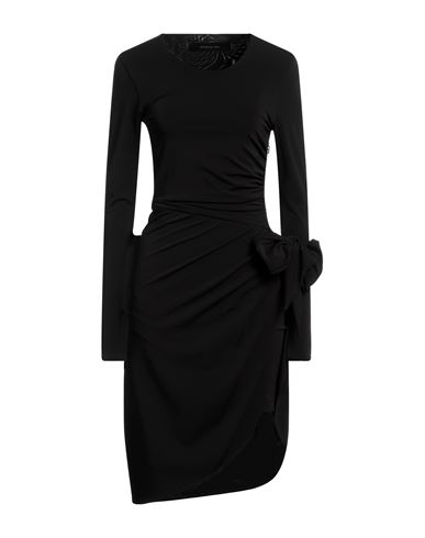 Federica Tosi Woman Midi Dress Black Size 8 Acetate, Polyamide, Elastane