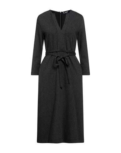 Peserico Woman Midi Dress Steel Grey Size 6 Viscose, Virgin Wool, Polyamide