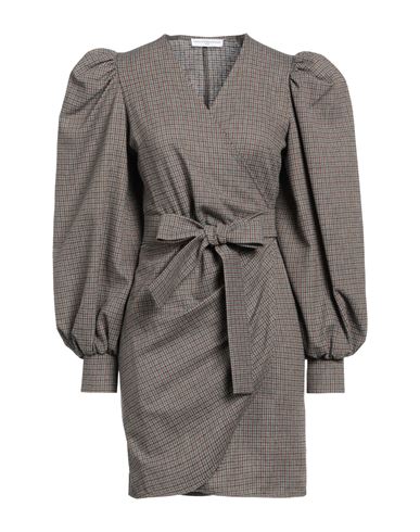 Maria Vittoria Paolillo Mvp Woman Mini Dress Lead Size 8 Viscose, Wool, Elastane In Grey