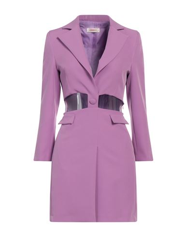 Kontatto Woman Mini Dress Mauve Size S Polyester, Elastane In Purple
