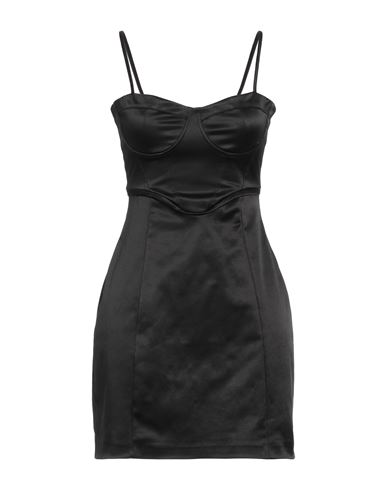 Kontatto Woman Mini Dress Black Size Xs Cotton, Elastane