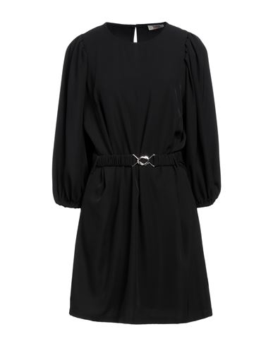 Kontatto Woman Mini Dress Black Size Xs Polyester, Elastane