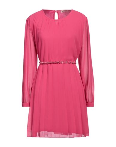 Kontatto Woman Mini Dress Fuchsia Size M Polyester, Viscose, Elastane In Pink