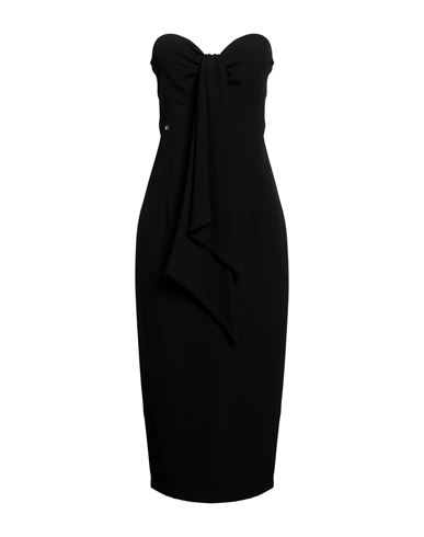Kontatto Woman Midi Dress Black Size Xs Polyester, Elastane