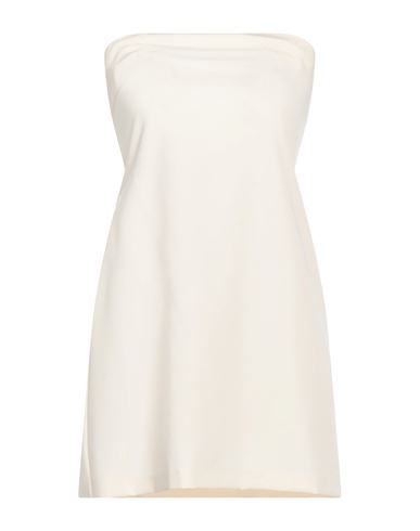 Kontatto Woman Mini Dress Ivory Size M Polyester, Viscose, Elastane In White