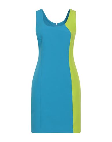 Fly Girl Woman Mini Dress Azure Size 12 Polyester, Elastane In Blue