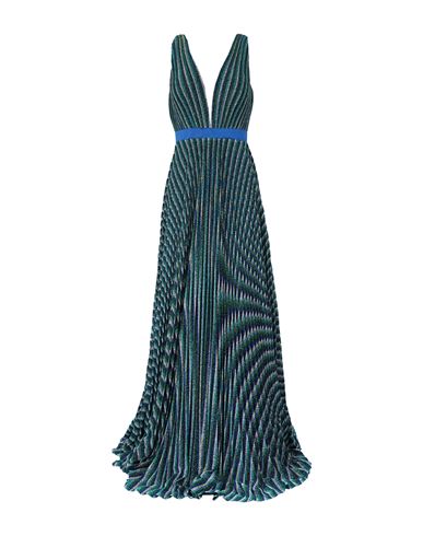 Sologioie Woman Long Dress Azure Size 10 Polyester In Blue