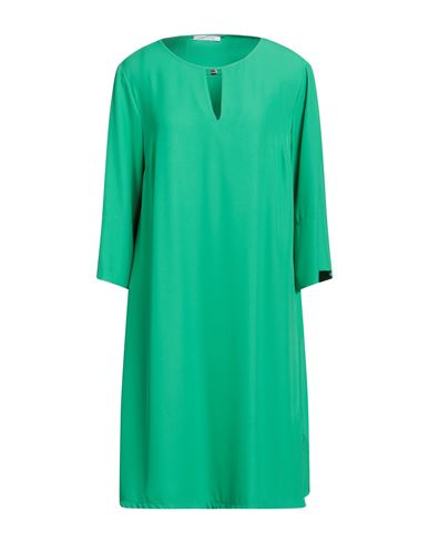 Luckylu  Milano Luckylu Milano Woman Midi Dress Green Size 10 Cotton, Elastane