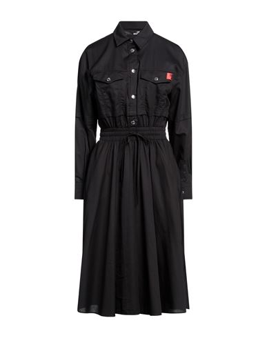 Love Moschino Woman Midi Dress Black Size 4 Cotton, Lyocell