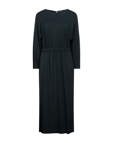 Peserico Woman Midi Dress Dark Green Size 6 Viscose, Virgin Wool, Polyamide