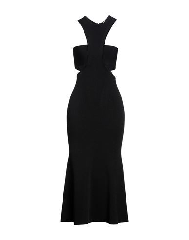 Alexander Mcqueen Woman Midi Dress Black Size M Viscose, Polyester, Polyamide, Elastane