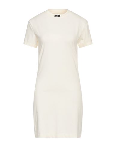 Shop Heron Preston Woman Mini Dress Cream Size M Cotton, Polyester, Elastane In White